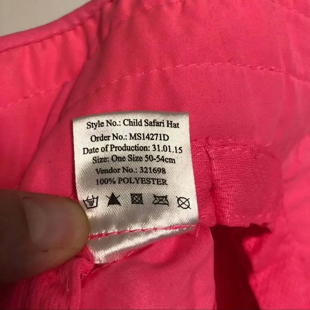 Sun Protection Zone Hat Bucket Floral Pink UPF 50 Girls Beach Vacation Travel